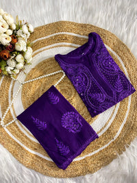 Golden muqaish Rayon Handwork 2pc Set - Chikankari official