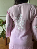 Gulab Modal Kurti fine intricate - Chikankari official