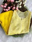 Gulab Modal Trending Ombre Dyed Chikan Kurtis - Chikankari official