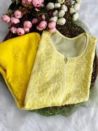 Gulab Modal Trending Ombre Dyed Chikan Kurtis - Chikankari official