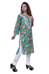 Gulafsha Allover Bali Work Floral Kurta - Chikankari official