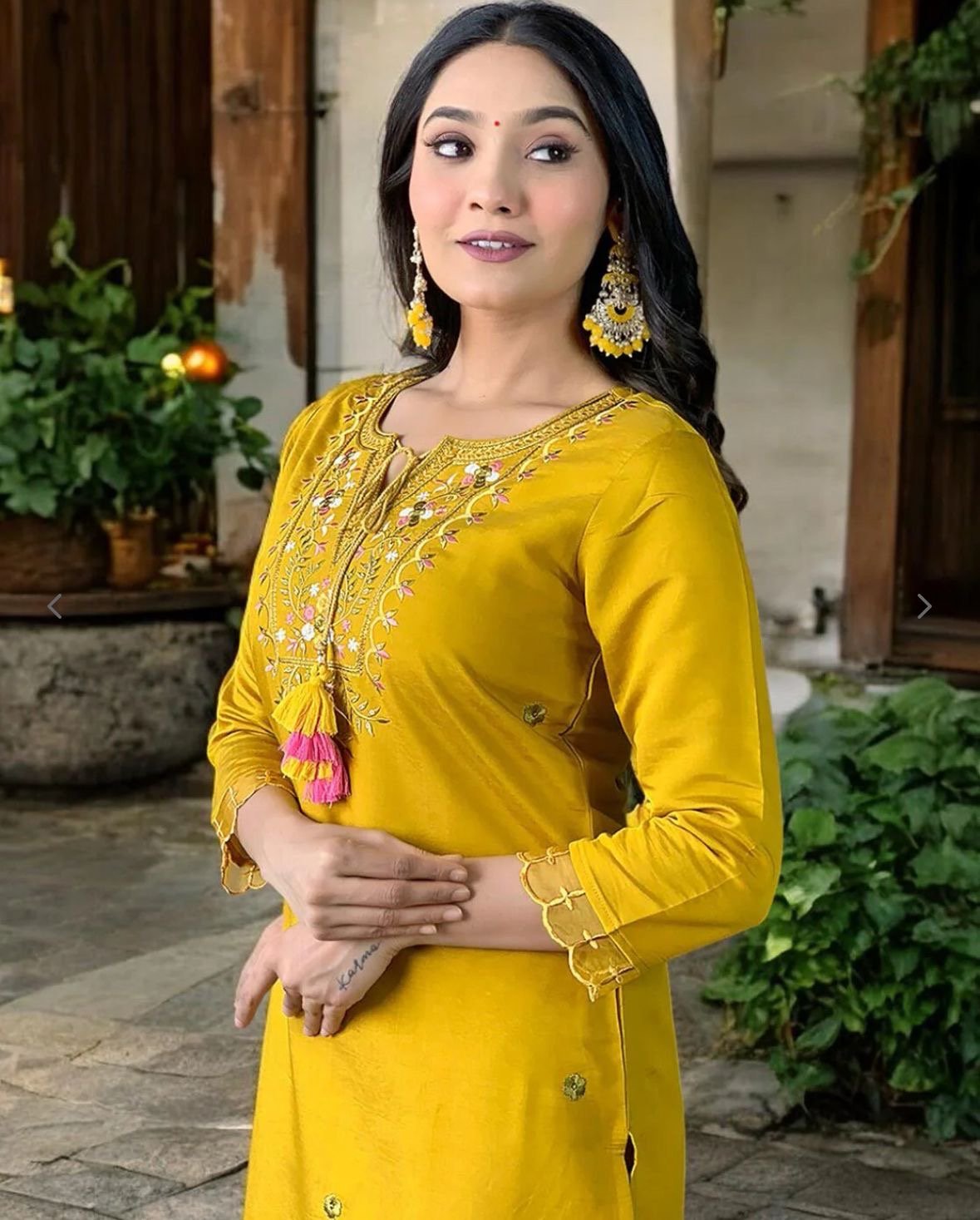 Haldi Special Fancy Top and Bottom & Dupatta - Chikankari official