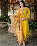 Haldi Special Fancy Top and Bottom & Dupatta - Chikankari official