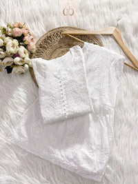Handcrafted Eid special Mul co ord set - Chikankari official