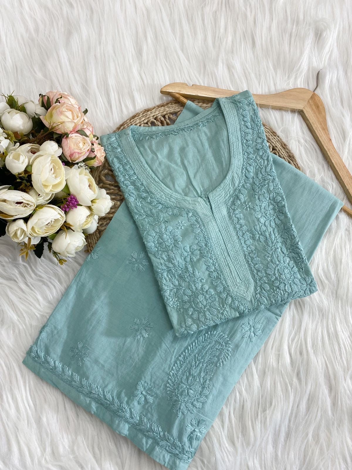 Handcrafted Heavy boota Chikan Combo - Chikankari official