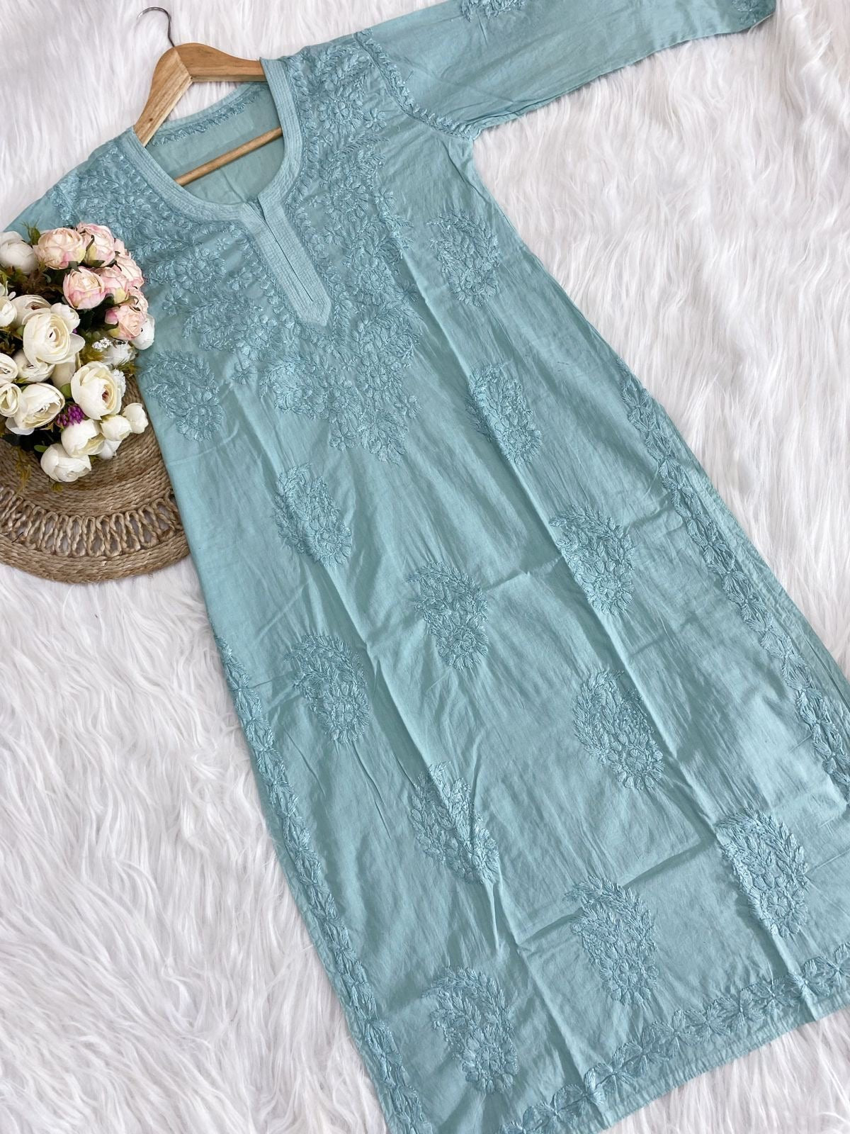 Handcrafted Heavy boota Chikan Combo - Chikankari official