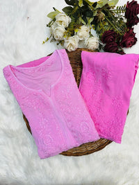 Handmade Premium Rayon 2pc Set - Chikankari official