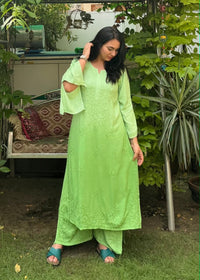 Handmade Premium Rayon 2pc Set - Chikankari official