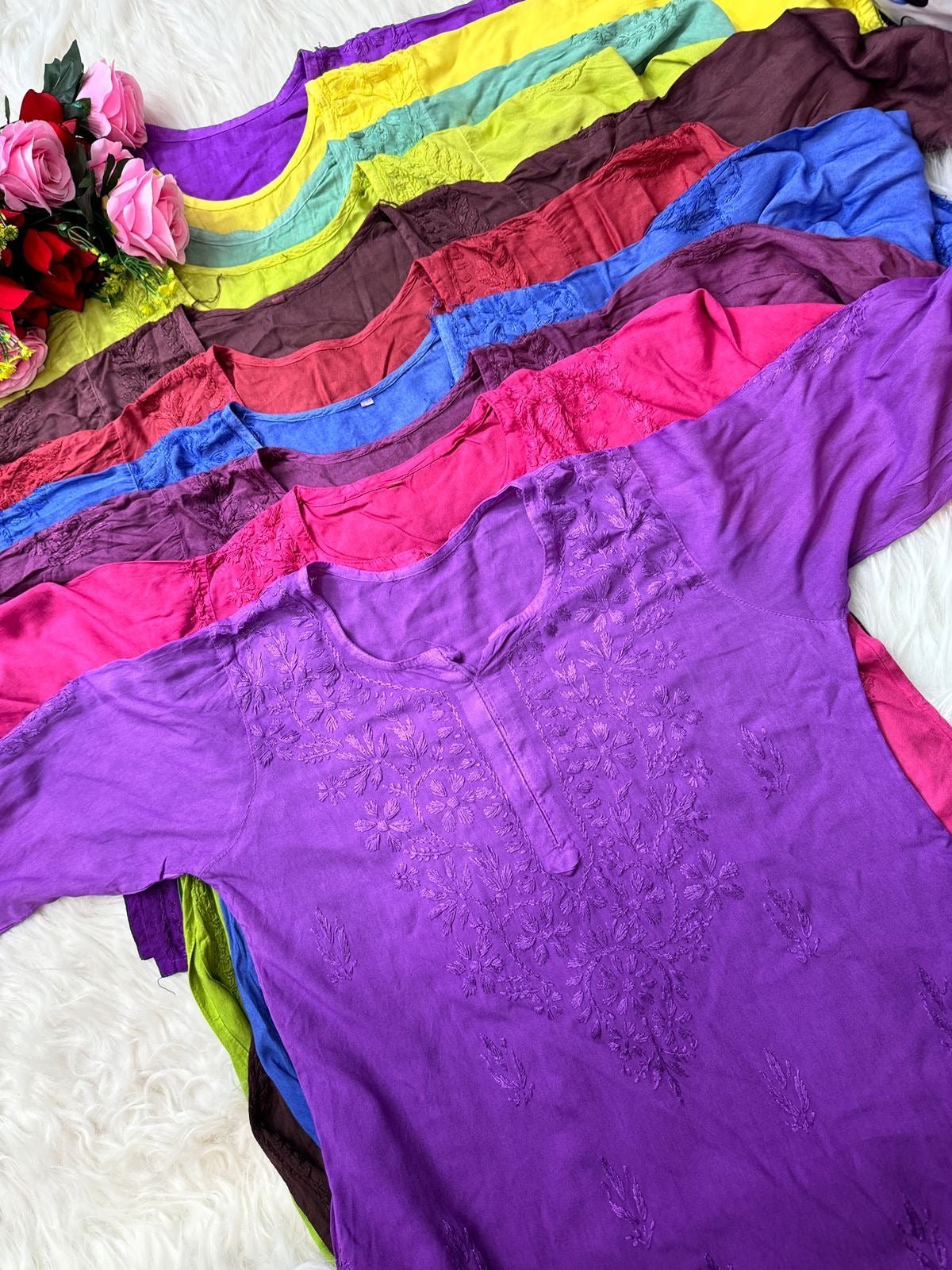 Handowork Short tops - Chikankari official