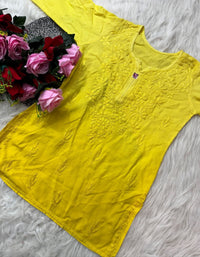 Handowork Short tops - Chikankari official