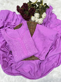 Handwork cotton 3pc set - Chikankari official