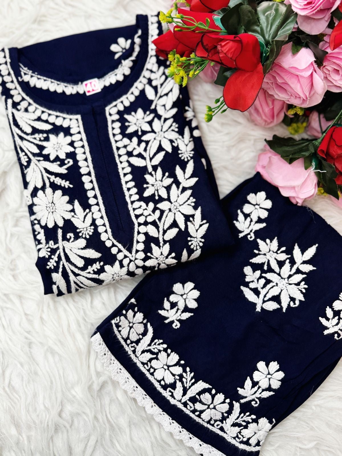 Handwork Heavy Modal Plazzo Combo - Chikankari official