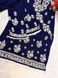 Handwork Heavy Modal Plazzo Combo - Chikankari official