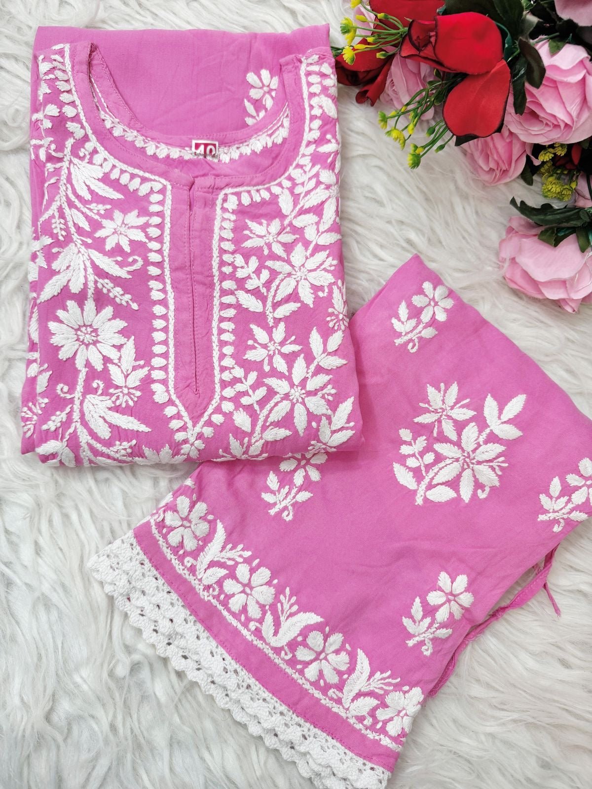 Handwork Heavy Modal Plazzo Combo - Chikankari official