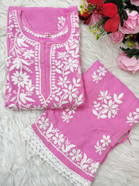 Handwork Heavy Modal Plazzo Combo - Chikankari official
