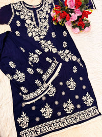 Handwork Heavy Modal Plazzo Combo - Chikankari official