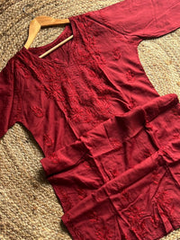 Handwork Modal Daman Chikankari Kurta - Chikankari official