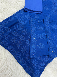 Handwork Muqaish viscose 3pc set - Chikankari official