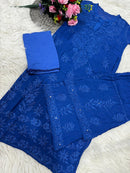 Handwork Muqaish viscose 3pc set - Chikankari official
