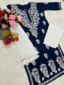 Handwork Pure Modal chikan kurti - Chikankari official