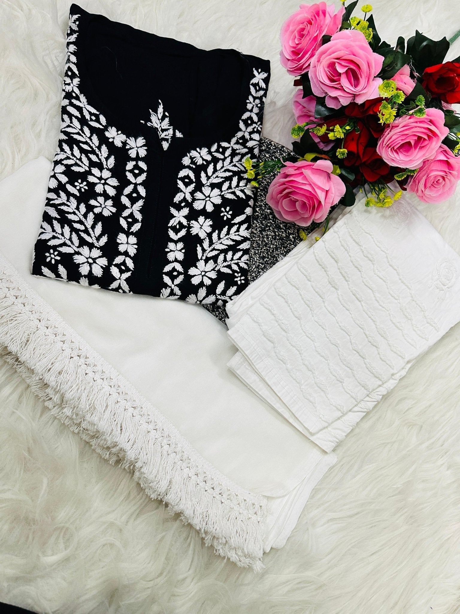 Handwork Pure Modal chikan kurti - Chikankari official