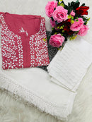 Handwork Pure Modal chikan kurti - Chikankari official