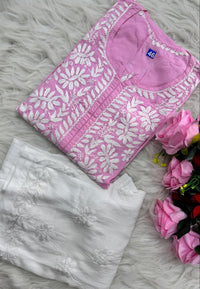 Handwork pure Modal Heavy work kurti - Chikankari official