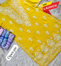 Handwork pure Modal Heavy work kurti - Chikankari official