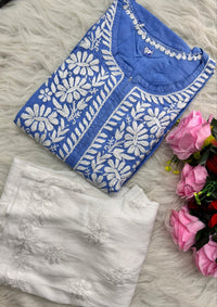 Handwork pure Modal Heavy work kurti - Chikankari official