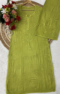 Handwork Single Shade Rayon Combo - Chikankari official