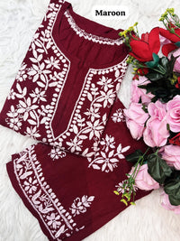 Handwork Soft Breezy Rayon Combo - Chikankari official