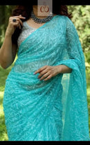 Handwork Tepchi Exclusive Saree From Lucknow With Blouse - Chikankari official