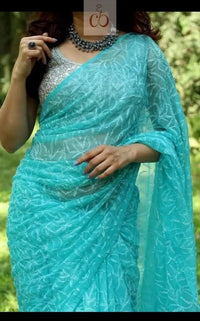 Handwork Tepchi Exclusive Saree From Lucknow With Blouse - Chikankari official