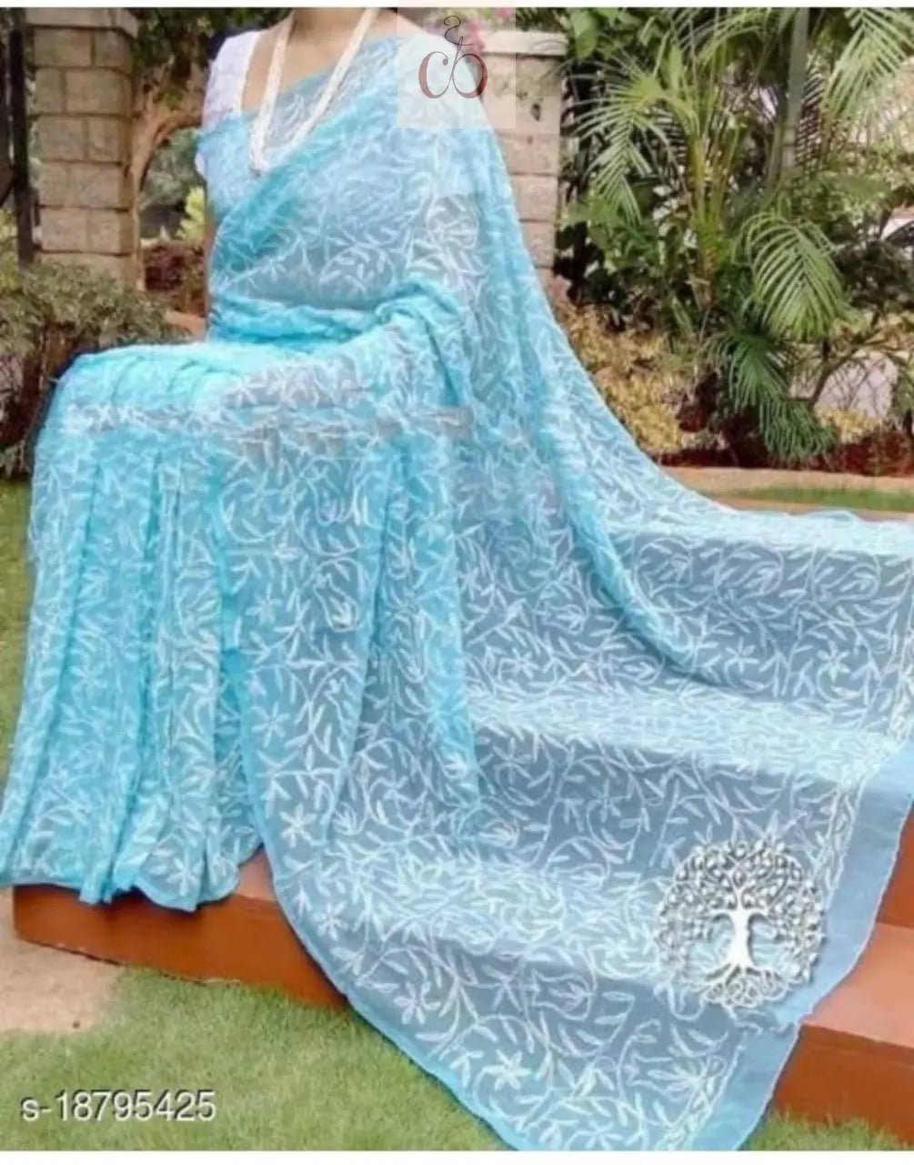 Handwork Tepchi Exclusive Saree From Lucknow With Blouse - Chikankari official