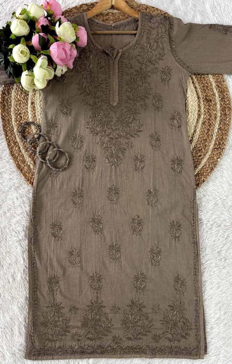 Handworked Ghasspatii 2pc Set - Chikankari official