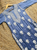 Handworked Muslin Boota luxurious Kurti - Chikankari official