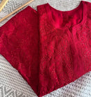 Hania Amir Resham Viscose Jall - Chikankari official