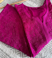Hania Amir Resham Viscose Jall - Chikankari official