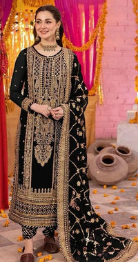 Hania Amir’s 3pc Faux Georgette Set - Chikankari official