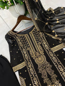 Hania Amir’s 3pc Faux Georgette Set - Chikankari official