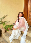 Haniya Amir Pink Chikankari Set - Chikankari official
