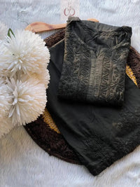 Harshita White Modal Cotton Chikankari 3pc Set - Chikankari official