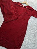 Harshita White Modal Cotton Chikankari 3pc Set - Chikankari official