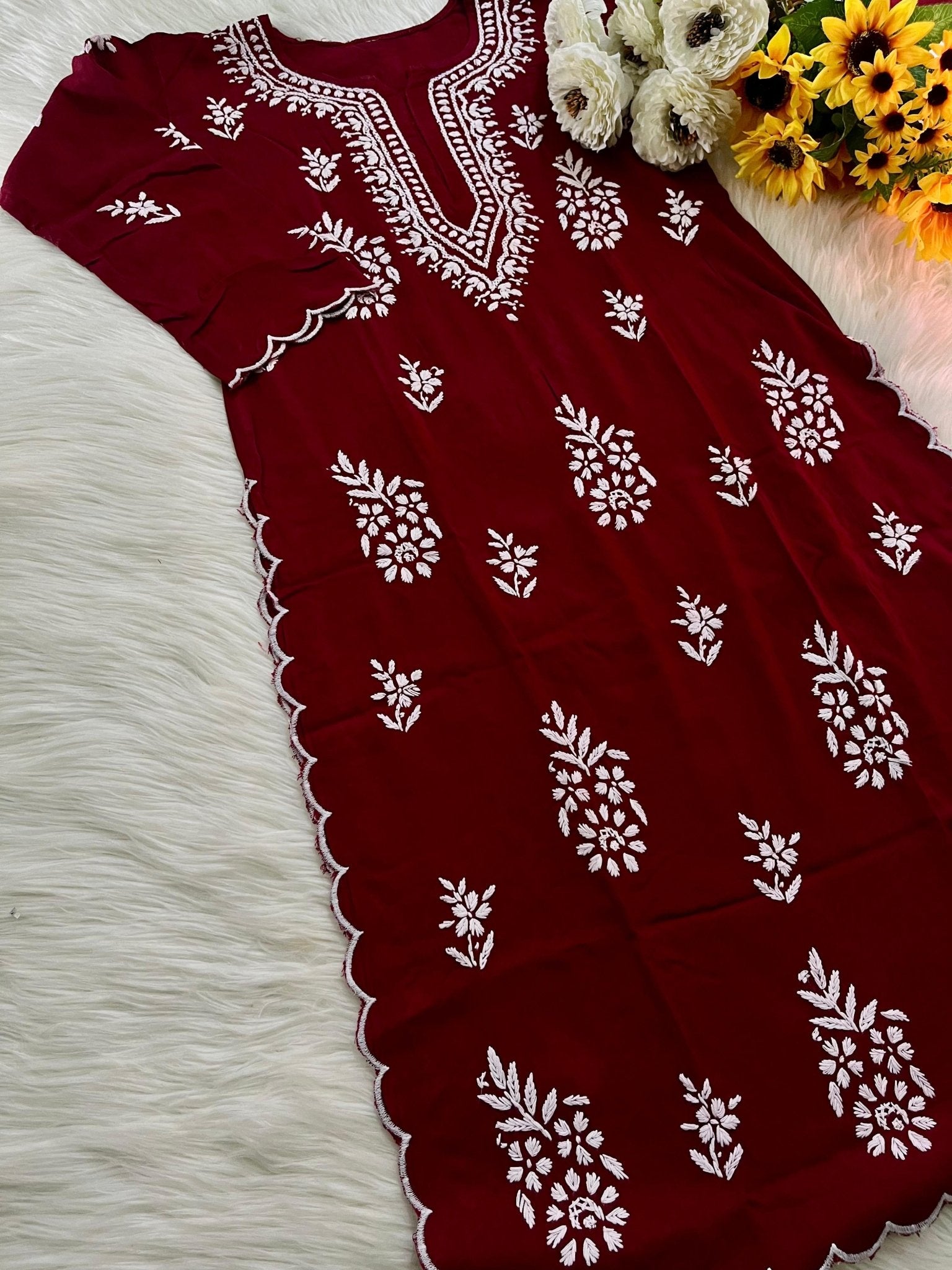Hayaat Designer Cut Work Set - Chikankari official