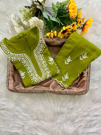 Hayaat Designer Cut Work Set - Chikankari official