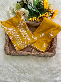 Hayaat Designer Cut Work Set - Chikankari official