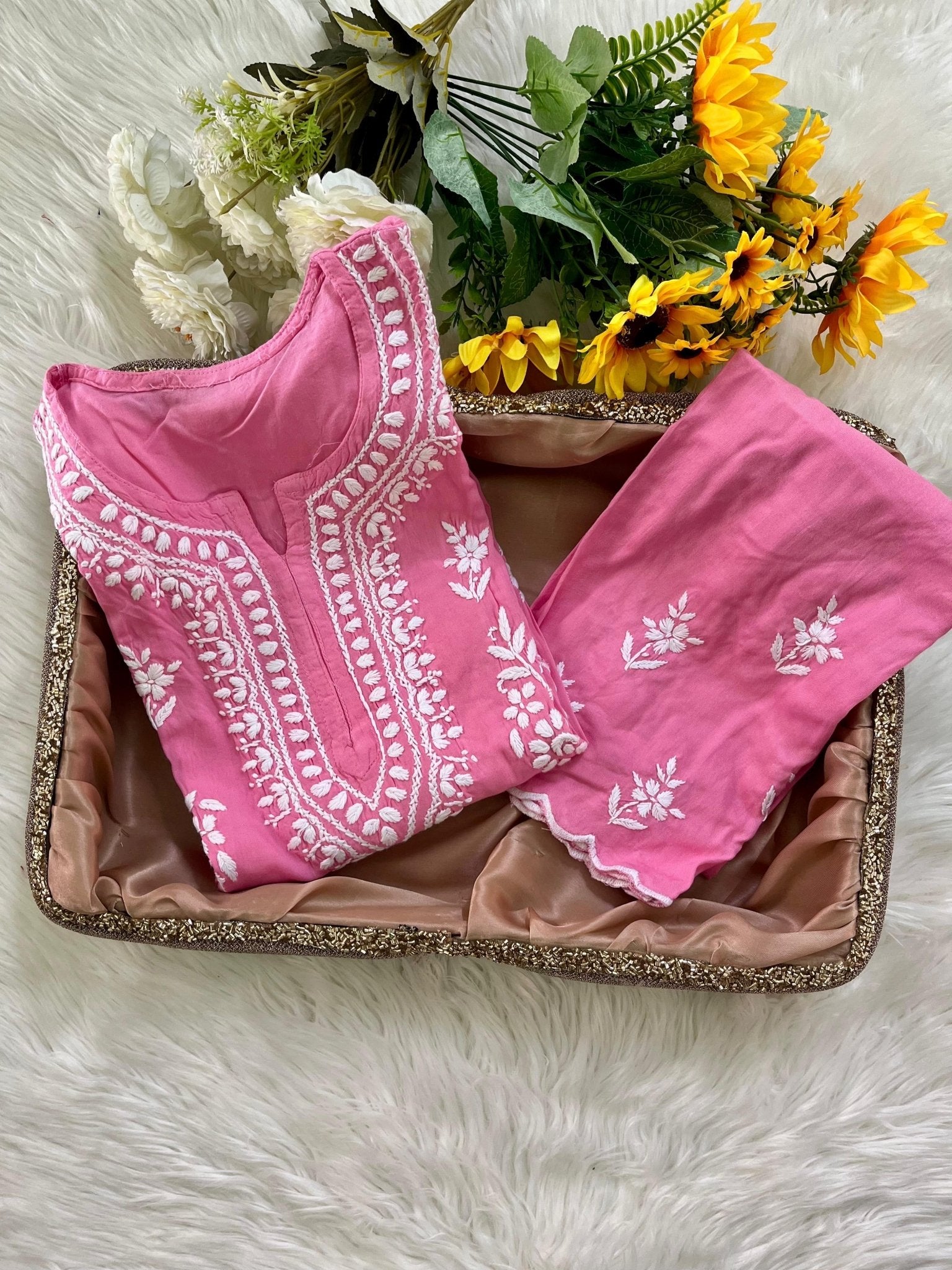 Hayaat Designer Cut Work Set - Chikankari official