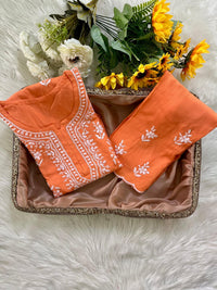 Hayaat Designer Cut Work Set - Chikankari official