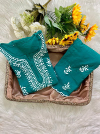 Hayaat Designer Cut Work Set - Chikankari official