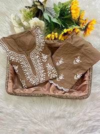 Hayaat Designer Cut Work Set - Chikankari official